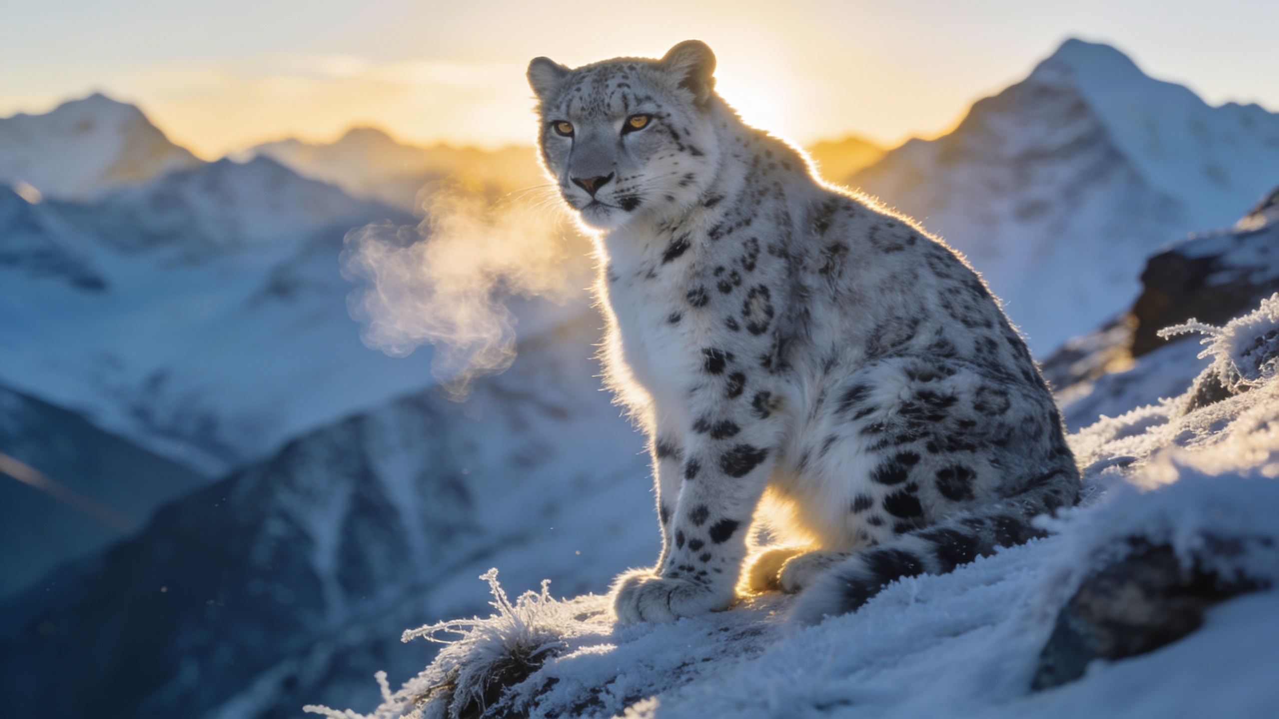 Photorealistic snow leopard on a Himalayan ridge at dawn — the level of detail an image-to-video Grok Imagine generator aims for