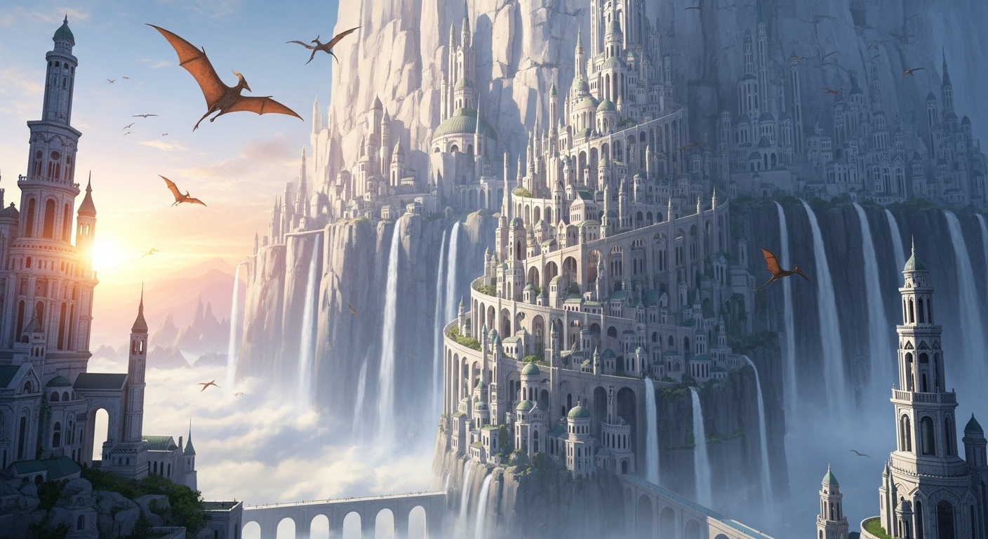 Fantasy City at Sunrise
