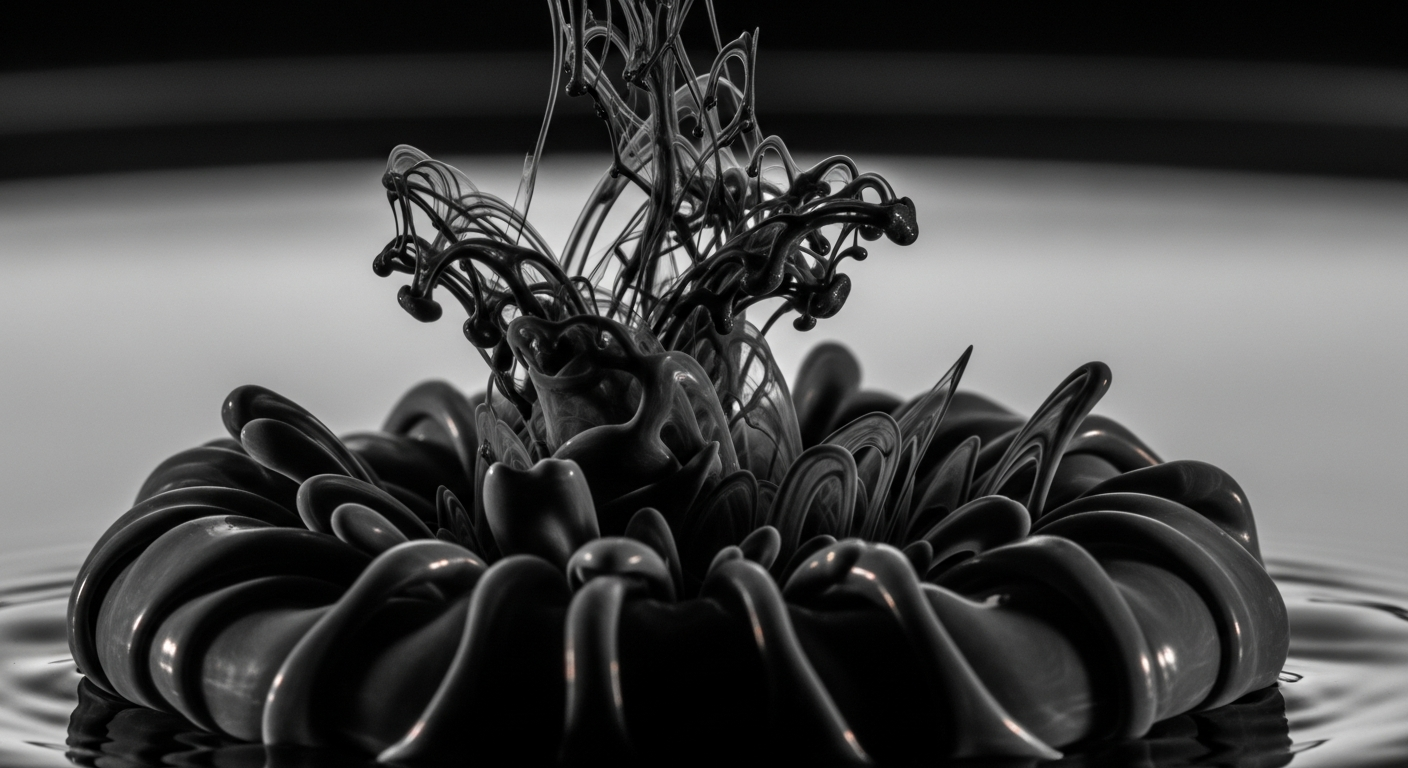Ink in Water Abstract