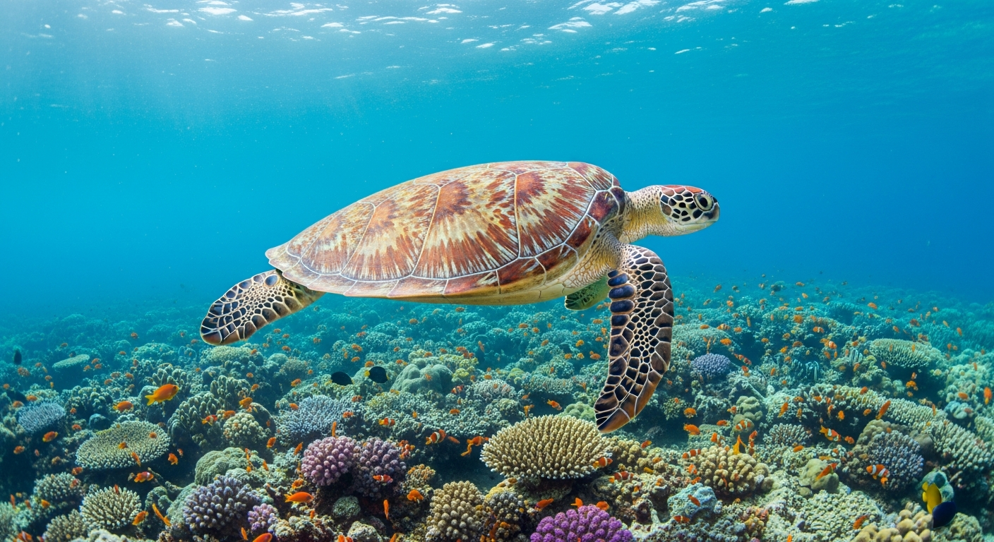 Sea Turtle Coral Reef