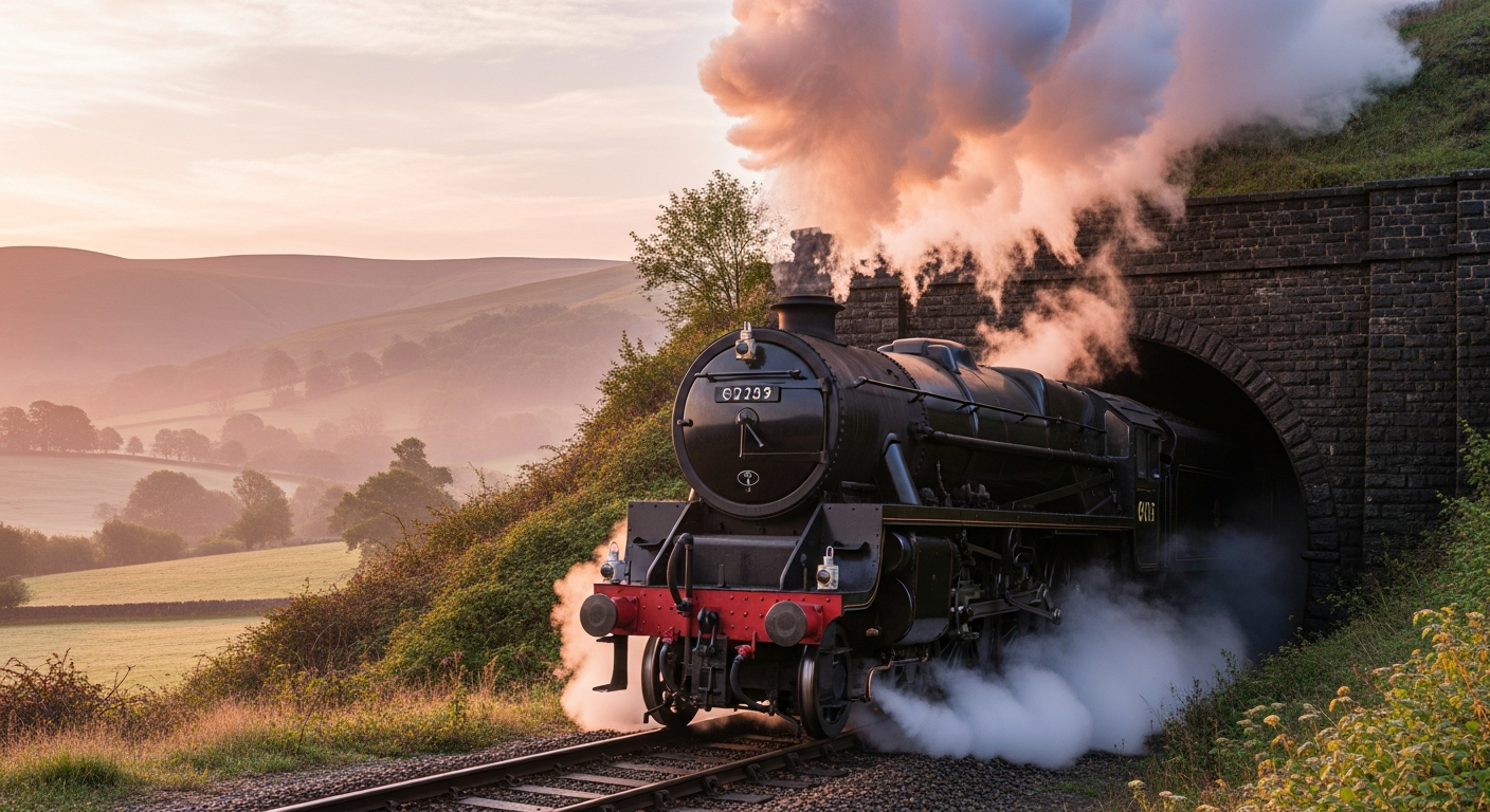 Steam Train at Dawn